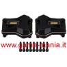 Black BRASS diff covers (2x) for FMS FCX-10 by Injora