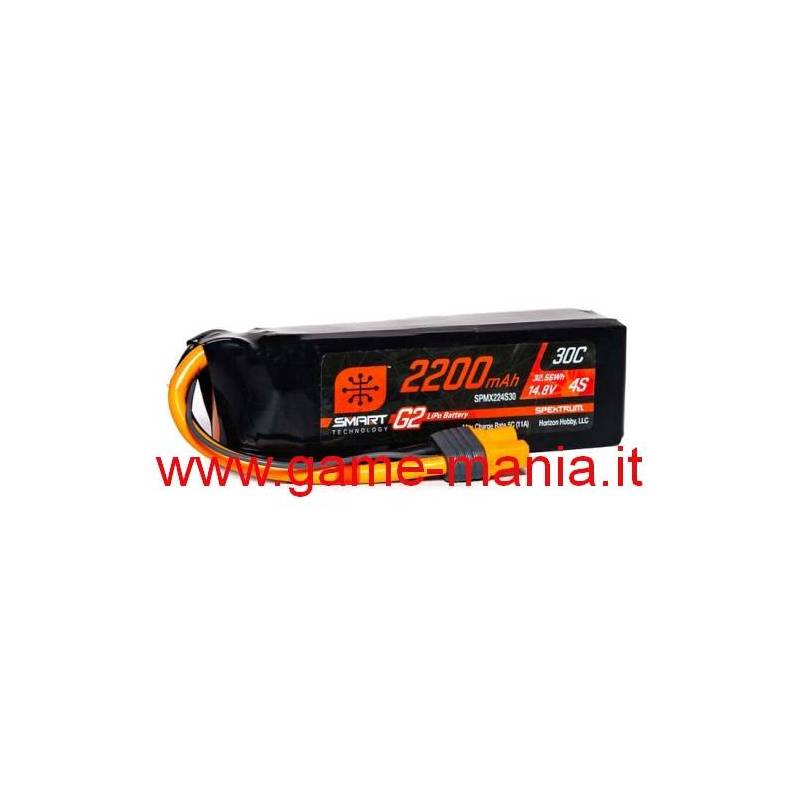 Smart G2 2200Mah - 4S1P - 30C lipo battery with IC3 conn. by Spektrum