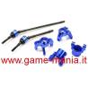 Set BLU IN LEGA portamozzi, barilotti e semiassi Axial Wraith by Integy