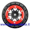 Coppia cerchi beadlock SPLIT SIX da 2.2/3.0" rosso/neri per SCT by Pro-Line