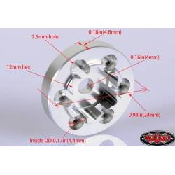 Billet wheel hubs (for HEX) for OEM & 6 lugs 1.9 stamped wheels by RC4WD