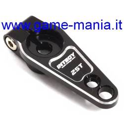 Aluminum BLACK 25T 19mm single servo arm w/ screw by Integy