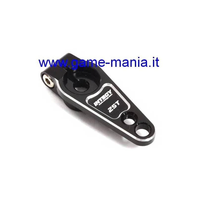 Aluminum BLACK 25T 19mm single servo arm w/ screw by Integy
