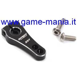 Squadretta servo NERA in lega 20mm con testa 25 denti by Integy