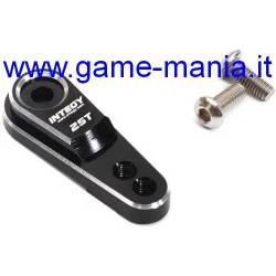 Aluminum BLACK 25T 22mm single servo arm w/ screw by Integy