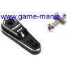Squadretta servo NERA in lega 22mm con testa 25 denti by Integy