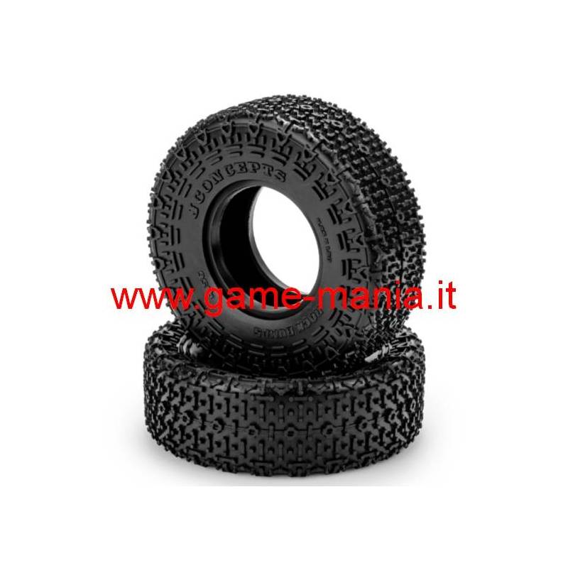 Coppia gomme 1.9 ROCK BUMPS 108x38mm green con inserti by JConcepts