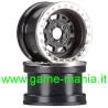 Trail-Ready 2.2" black nylon with silver bead rims (x2) by Axial