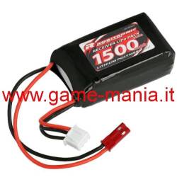 Mini-LiPo battery 7,4V - 1500Mah FOR RECEIVERS by Robitronic