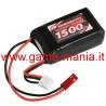 Batteria Lipo 1500Mah 7,4V softcase PER RICEVENTI by Robitronic