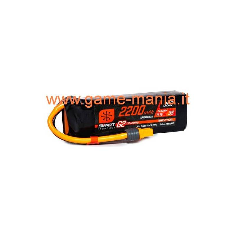 Smart G2 2200Mah - 3S1P - 30C lipo battery with IC3 conn. by Spektrum
