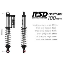 100mm RSD PIGGYBACK shock absorbers (2x) by Gmade