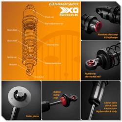 103mm grey alloy XD DIAPHRAGM shock pair - 1/10 scale by Gmade