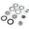 1.9" SILVER/BLACK Aluminum AR04 beadlock rims by Gmade (2x)