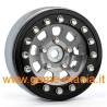 1.9" SILVER/BLACK Aluminum AR04 beadlock rims by Gmade (2x)