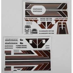 Vintage Kilimangiaro stickers for ABS Toyota Land Cruiser body by RC4WD
