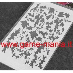 DIGITAL CAMOUFLAGE painting stencil by Bittydesign
