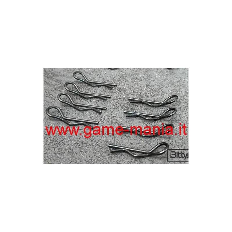 Clips carrozzeria nere (8pz.) DX-SX ricurve by BittyDesign