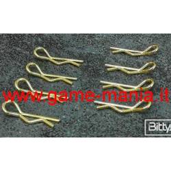 Gold anodized L/R snap pins set (x8) by BittyDesign