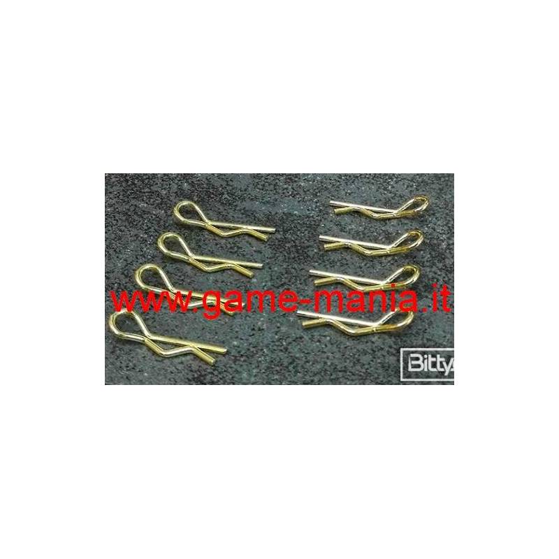 Gold anodized L/R snap pins set (x8) by BittyDesign