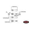 Giunti uniball DRITTI da 31mm M4 sfera flangiata 3mm (20pz) by RC4WD
