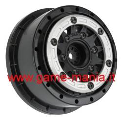 Pair of 2.2/3.0" RAID red/black SCT beadlock rims by Pro-Line