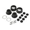 Pair of 2.2/3.0" RAID red/black SCT beadlock rims by Pro-Line