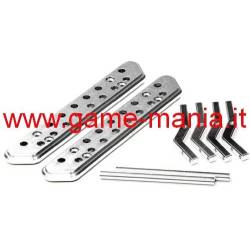 Pedane sottoporta IN LEGA ARGENTO x Axial SCX-10 I by Integy