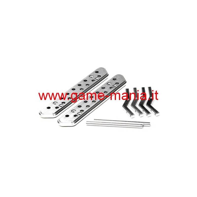 Pedane sottoporta IN LEGA ARGENTO x Axial SCX-10 I by Integy
