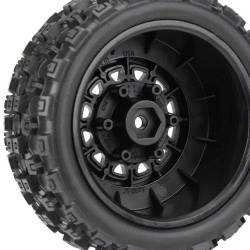 Coppia gomme BADLANDS MX su cerchi neri x Short Course 1:10 by Pro-Line