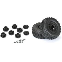 Coppia gomme BADLANDS MX su cerchi neri x Short Course 1:10 by Pro-Line