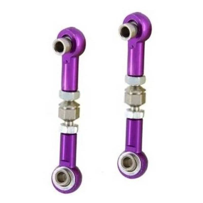 PURPLE ALLOY pair of settable length steering braces for Athena-RK-Himoto