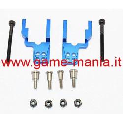 Supporti in lega BLU a 4 fori x ammortizz. sul ponte CC-01 by GPM