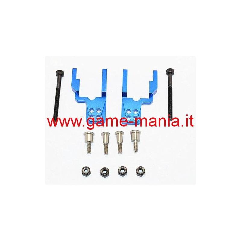 BLUE alloy 4-hole damper support plates for CC-01 axles by GPM