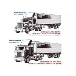 Roof spoiler for 1/14 scale truck models by Tamiya