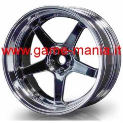 832109SBK - 4 cerchi a 5 razze GRIGIO / CROMO offset modificabile by MST