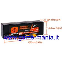 Batteria LiPo 5000Mah 30C 11,1V Smart G2 conn. IC3 by Spektrum