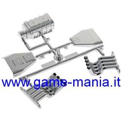 Riproduzione scarichi e volumetrico USA cromati per 1:10 by Axial