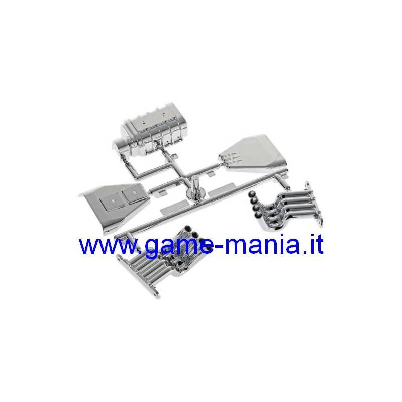 Riproduzione scarichi e volumetrico USA cromati per 1:10 by Axial