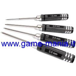 Set cacciaviti a brugola con manico in alluminio metrici by Integy