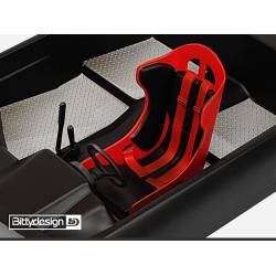 Sedile racing in plastica nero in scala 1:10 by Bittydesign