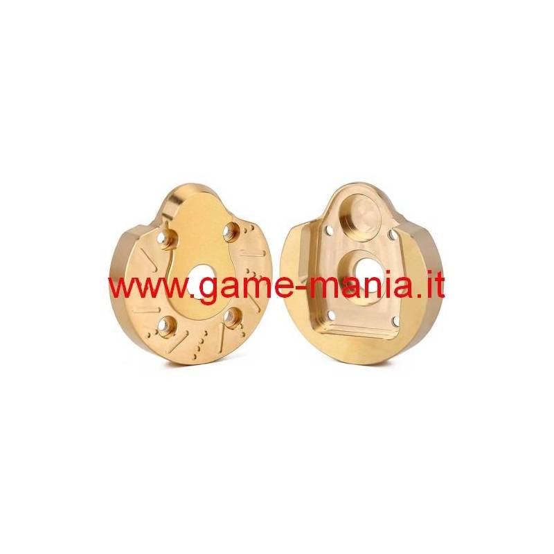 BRASS portal covers (2x) for Axial Capra/SCX-10 III by Injora