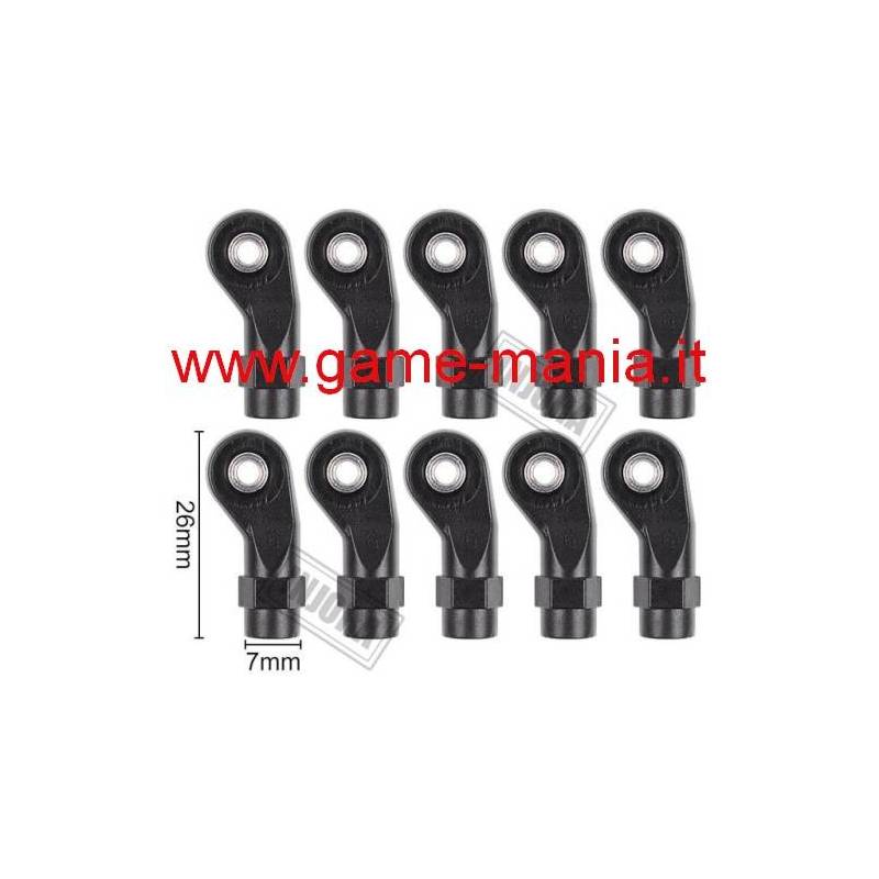 Uniballs curvi 10° in nylon - 10 pezzi - per Traxxas TRX-4 by Injora