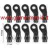 Uniballs curvi 10° in nylon - 10 pezzi - per Traxxas TRX-4 by Injora