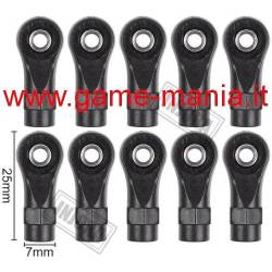 Nylon straight short uniballs (10x) for Traxxas TRX-4 by Injora