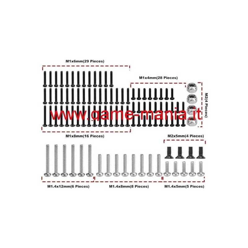 Set completo di viteria ACCIAIO per Axial SCX30 by GPM