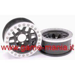 Cerchi (4) 1.9" in lega NERI/ARGENTO beadlock "KMC XD229" by Vanquish Products